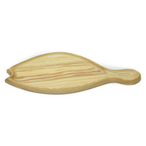 Plateau en bois écologique fait à la main pour les salades et les fruits, plateau de service alimentaire de forme arrondie, prix Offre Spéciale - Product Image 3