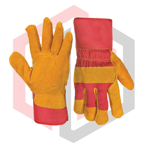Guante de Trabajo Forrado de Lana, Cuero Vacuno, Puño Recto, Protección Completa para la Palma, Soldadura, Protección Laboral, Antiestático, Antideslizante, 11 oz - Product Image 2