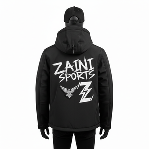 Veste Softshell Premium Imperméable Respirante Manches Noires Logo Personnalisé Broderie Écran Patch Veste Softshell pour Homme - Product Image 5