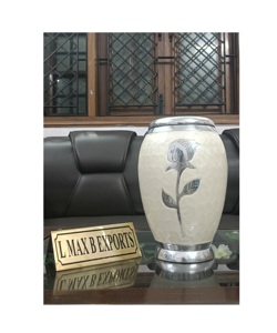 โกศใส่ศพโลหะเคลือบสำหรับผู้ใหญ่ขี้เถ้าทำด้วยมือทำจากโลหะโกศเผา - Product Image 3