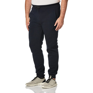 กางเกงเอวสูงสำหรับผู้ชายกางเกงวิ่งขายาวผ้าคอตตอนแบบยืดได้สำหรับใส่ไปยิมสีพื้น - Product Image 4