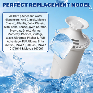 Filtre à eau en plastique 20BR01/OB03/JTH-9802 de remplacement pour pichets à eau domestiques à alimentation manuelle - Product Image 6