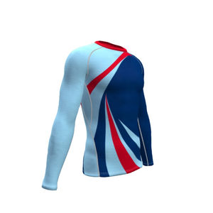 Matériau spandex Rash Guard pour hommes de haute qualité respirant et à séchage rapide durable avec logo personnalisé imprimé à bas prix - Product Image 1