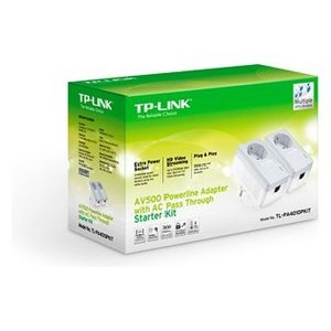 Kit de Inicio Power line AV600 Nano con Presa Passante Plateado y Blanco TL PA4010PKIT - Product Image 2