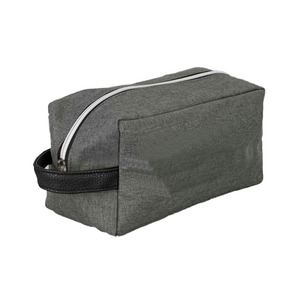 Trousse à cosmétiques de voyage personnalisée de grande capacité pour hommes en toile pliable à la mode pour trousse de toilette avec fermeture éclair poignée portable étanche - Product Image 1