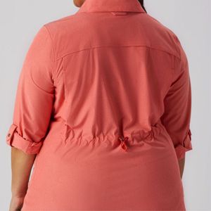 Chemise décontractée à manches retroussées pour femme-Haut boutonné à coupe décontractée pour la mode du printemps et de l'été - Product Image 6