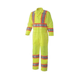Meilleur matériau haute visibilité vêtements de sécurité réfléchissants salopette en polyester imperméable pour les travaux d'hiver vente de construction quantité en vrac - Product Image 1