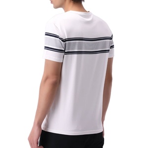 เสื้อยืดผู้ชายขายส่ง แฟชั่นคุณภาพสูง เนื้อผ้าหนา 250 กรัม ผ้าไหม/ผ้าฝ้าย แคนวาส ถัก แขนสั้น คอเสื้อแบบพิเศษ เป็นมิตรต่อสิ่งแวดล้อม - Product Image 2