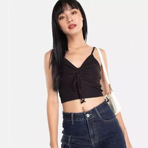 เสื้อเบลาส์ทันสมัยของผู้หญิง,เสื้อแบบเชือกรูดดีไซน์เสื้อตัดแฟชั่นผ้าลื่นถักผลิตในเวียดนาม - Product Image 6