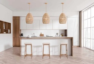 โคมไฟระย้าหวายธรรมชาติสานด้วยมือหรูหราสไตล์โบโฮติดพื้นที่บริเวณชายฝั่งทะเลที่ทันสมัยฐานหลอดไฟขนาดเล็กฐานหลอดไฟขนาดเล็ก - Product Image 3