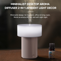 Diffuseur d'arômes et veilleuse 2-en-1 100 ml, diffuseur d'huiles essentielles ultrasonique, lumière ambiante chaude et froide, fonctionnement silencieux
