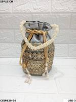 Sacs de soirée Potli Batua en soie perlée faits à la main, style indien, accessoires de mariage, capacité 1-1,9L