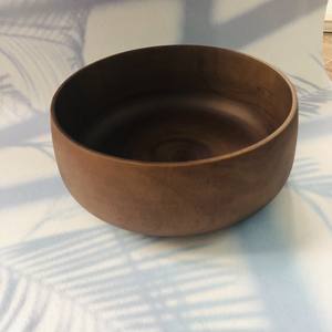 Vente chaude bol à fruits bol à salade en bois naturel ustensiles de cuisine artisanat du Vietnam Logo personnalisé Acceptable - Product Image 6