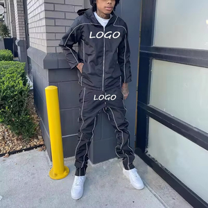 Chaqueta Cortavientos Vintage para Hombre al por Mayor, Chándal de Otoño, 100% Poliéster, Secado Rápido, Logotipo Personalizado Bordado, Reflectante 3M en la Parte Delantera - Product Image 6