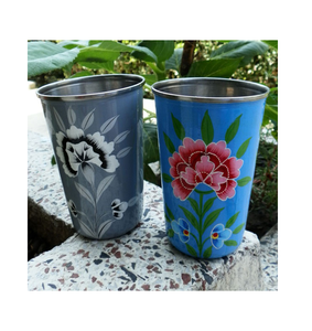 Different Design Stainless Steel Printed <b>Glass</b> Drinkware for Good Health Benefits <b>Set</b> of 5 Top Quality Product for Selling - Product Image 2