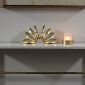 Conception Sculpture Anneaux En Aluminium Joint Sculpture Avec Finition Or Sculpture En Métal pour Décoration De Table Pièce Maîtresse Inde - Product Image 2