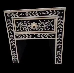 Mueble Decorativo de Salón Moderno con Incrustaciones de Hueso Premium, Hecho a Mano y Ecológico, con Más de 5 Cajones de Crescent Crafts - Product Image 3