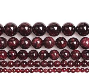 Perles d'énergie de guérison en grenat rouge, pierre précieuse classique, matériau naturel tendance, certifié IGI pour la fabrication de bijoux spirituels, puissance vitale - Product Image 5