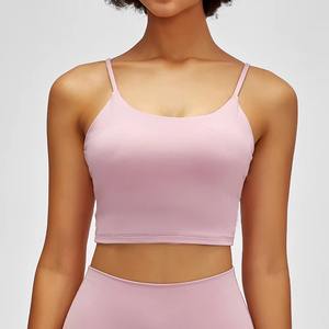 Camiseta Deportiva Corta sin Costuras con Tirantes Finos para Mujer, de Secado Rápido y Transpirable, para Yoga, Venta al por Mayor - Product Image 6