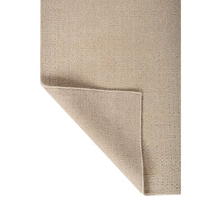 Tapis en laine tissé à la main Contour Ivory, coton biologique, matériaux recyclés, couleur unie, rectangulaire, pour couloir ou chambre, 9x12 - Modèle Hwl-475 - Product Image 5