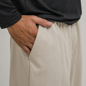 Service OEM en gros Pantalons de survêtement décontractés pour hommes - Écologique 100% coton Toile polaire Épaisseur Taille élastique Lacets - Product Image 6