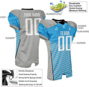 Uniforme d'équipe de football américain sur mesure, maillot de football court personnalisable, design personnalisable, tissu durable pour club/école supérieure/liga - Product Image 2