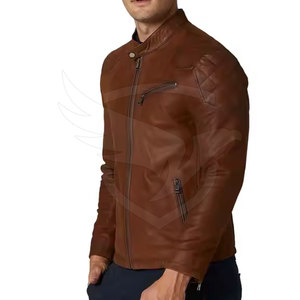 Último estilo Pakistán hizo hombres chaquetas de cuero al por mayor precio bajo Moq hombres chaquetas de cuero de invierno - Product Image 5