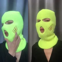Cagoule tricotée sur mesure à 3 trous, masque de ski rafraîchissant, protection solaire unisexe, doublure intérieure de casque de moto et de vélo, masque intégral