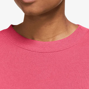 Sudaderas de algodón 100% para mujer, ropa de calle ligera de secado rápido con cuello redondo, logotipo personalizado, hombros caídos en la parte delantera, servicio OEM - Product Image 3