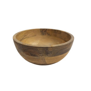 Bol à fruits en bois d'acacia de forme ronde fini naturel pour la maison et les hôtels de table bols de service de nourriture et de casse-croûte faits à la main - Product Image 3