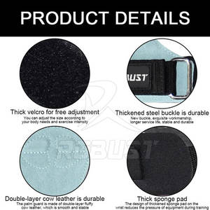 Guantes de Neopreno Unisex para Entrenamiento, Personalizados, de Algodón y Cuero, con Soporte para la Palma, Antideslizantes, de Alta Calidad y Ajustables para Levantamiento de Pesas - Product Image 2