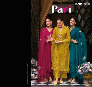 Organza souple de haute qualité Kurta nouveau Design indien et pakistanais vêtements pour adultes broderie travail en gros - Product Image 6