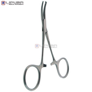 Hemostatic Forceps 4 Inch Surgical Grade German <b>Stainless</b> <b>Steel</b> Locking Finger <b>Ring</b> Handle Medic Instruments - Product Image 2