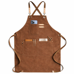 Canvas <b>Leather</b> Heavy Duty Reusable Customization Kitchen Welding Hairstylist Tool Chef Men and Women with Pocket Handmade <b>Apron</b> - Product Image 4