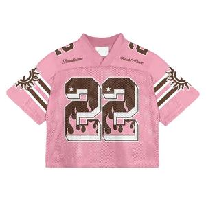 เสื้อฟุตบอลตาข่ายระบายอากาศแห้งเร็วแบบขายส่ง พร้อมชื่อทีมแบบกำหนดเองและแขนสั้น - Product Image 1