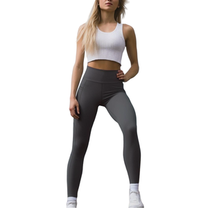 Taille haute Coton Fibre De Bambou Extensible Haute Confortable Alphabet Imprimé Bas Legging Nouvelle Conception En Gros - Product Image 1