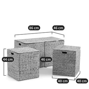 สินค้าใหม่! Tienphong ตะกร้าใส่ของชุดสานด้วยมือสำหรับ2025 3ชิ้นตะกร้าเก็บผักตบชวา - Product Image 6