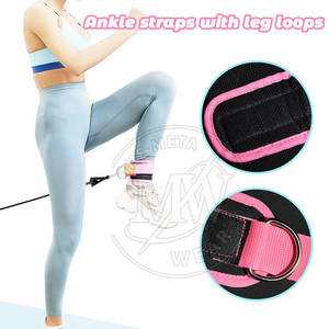 Sangles de cheville haut de gamme en promotion pour la gym et l'haltérophilie - 100 % nylon, protection complète, respirantes et écologiques - Product Image 4