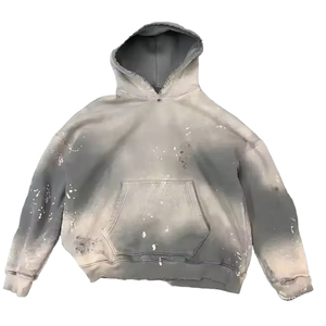 Sudadera con capucha unisex de alta calidad para hombre, hecha a medida, 100% algodón French Terry Heavy Weight Sun Faded Look - Product Image 5