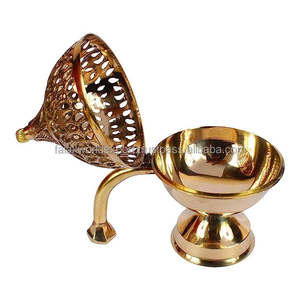 High Quality Golden Brass <b>Incense</b> burner with Top Quality and Modern Design Use for Decoration From India By FWE - Product Image 4