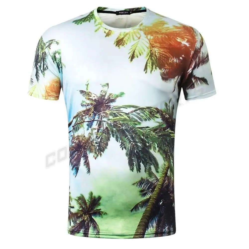 Hoge Kwaliteit Plus Size Full Printing T-Shirt Voor Mannen Sublimatie T-Shirt Custom 100% Polyester T-Shirt Overal Met Print T-Shirt