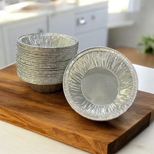 Petites tasses à gâteau rondes en feuille d'argent de haute qualité Mini plateaux à tarte en aluminium jetables - Product Image 6