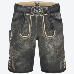 กางเกงขาสั้นปักตามสั่งสำหรับผู้ชายสไตล์เยอรมันดั้งเดิม Oktoberfest Lederhosen - Product Image 1