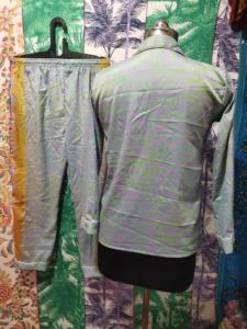 Ensemble de pyjamas de saris en soie vintage faits à la main costume de nuit en soie indienne douce pour les femmes vêtements de nuit de demoiselle d'honneur d'été élégants hiver - Product Image 2