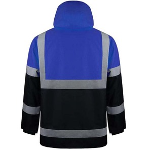 Veste de sécurité réfléchissante haute visibilité pour hommes et femmes, imperméable, avec capuche, pour le travail et la construction, avec poches pour les jours de pluie - Product Image 3
