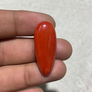 Gotas de coral rojo, piedras preciosas sueltas de tamaño de 30 MM, piedras preciosas de Coral hechas a mano para fabricación de joyas, gotas rojas japonesas, Lágrima de coral - Product Image 6