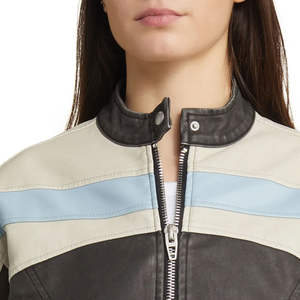 Chaquetas de Cuero Genuino de Moda para Mujer al por Mayor, Chaquetas de Cuero Elegantes y Modernas, Chaqueta de Cuero Casual para Mujer - Product Image 5
