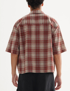 Ropa de calle informal ecológica transpirable 100% algodón manga corta recortada Boxy sólido Ringer camiseta de lona de alta calidad para hombres - Product Image 5