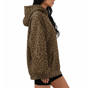 Sweat à capuche léopard pour femmes, vêtements décontractés sur mesure, nouvelle arrivée, manches longues, pull léger pour femmes - Product Image 5