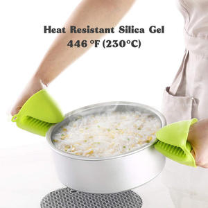 Guantes de silicona resistentes al calor para cocina, repostería y barbacoa, protectores de dedos y soportes para ollas - Product Image 5